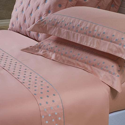 Juego de sábanas king bordadas 100% algodón satinado 400 hilos 4 piezas