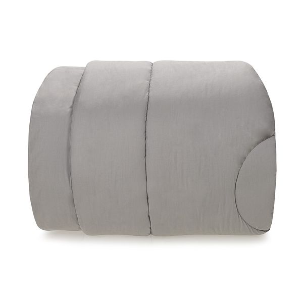 Edredón Queen 200 hilos 100% algodón color titanio