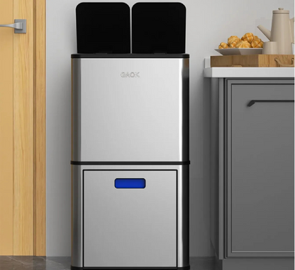 Bote de basura inteligente de acero inoxidable 60L con sensor de movimiento