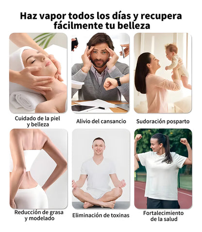 Baño Vapor Spa Sauna Portatil 9niveles Temporizador 1200w 3l