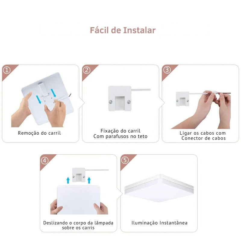 Lámpara de techo LED cuadrada