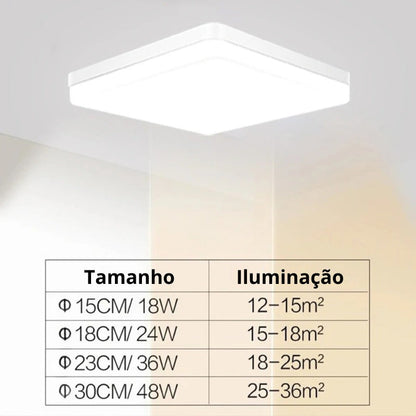 Lámpara de techo LED cuadrada