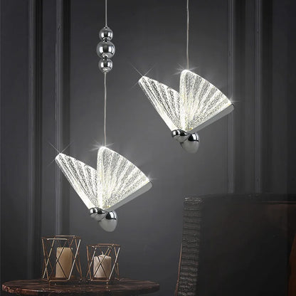 Lámpara colgante LED mariposa - estilo nórdico para dormitorio