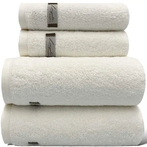 Juego de toallas de algodón egipcio Veneza blanco 4 piezas baño/gigante