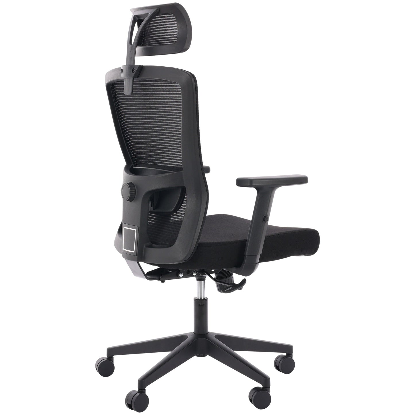 Silla ergonómica de oficina Plus con malla negra